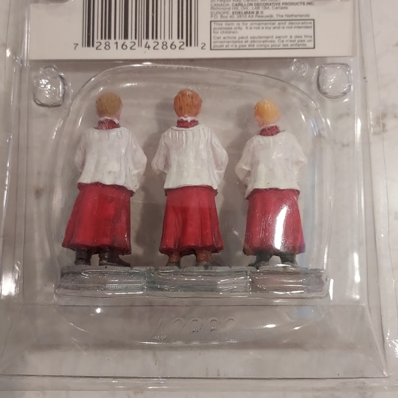 Lemax Village Collection Christmas Candlelight Choir Boys 42862 Trio 2004 Sealed - Picture 4 of 5